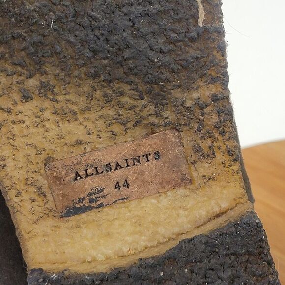 Allsaints Men's size EU 44 US 10.5 Brown Suede Ankle Chelsea Boots Slip On - Picture 13 of 15